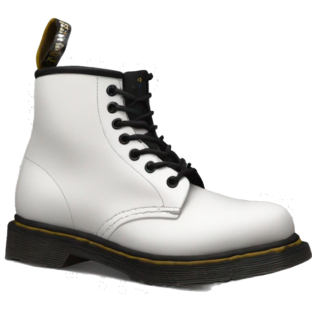 White chelsea doc martens boots emoji