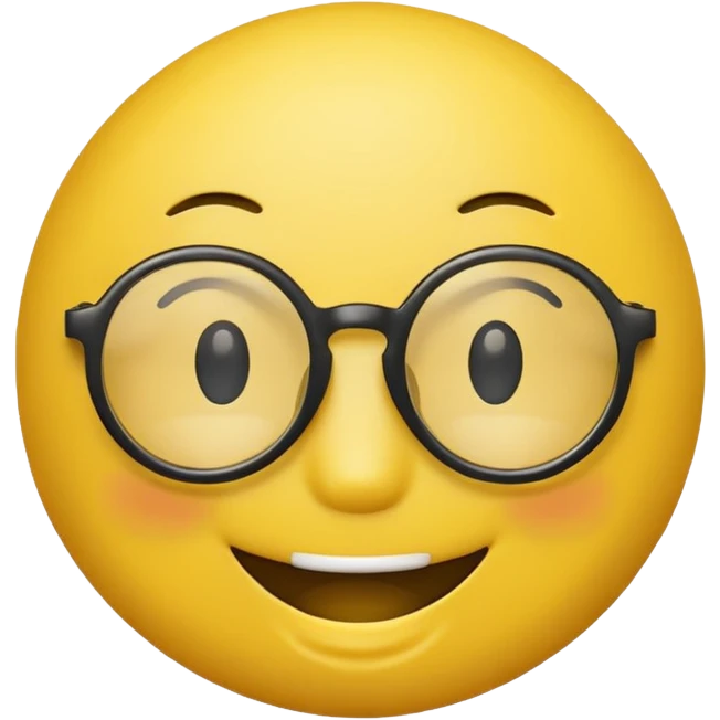 Smiley face with glasses from WhatsApp emoji
