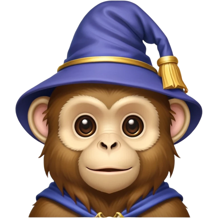 Monkey with Wizard hat emoji