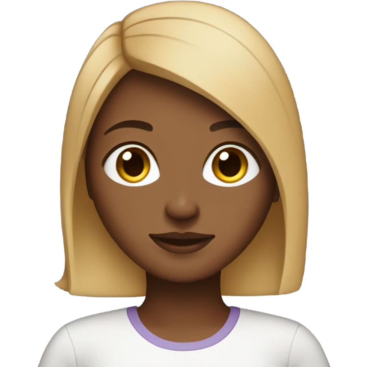 Medium hair straight light skin  Brown girl, computer science intern with a computer  emoji