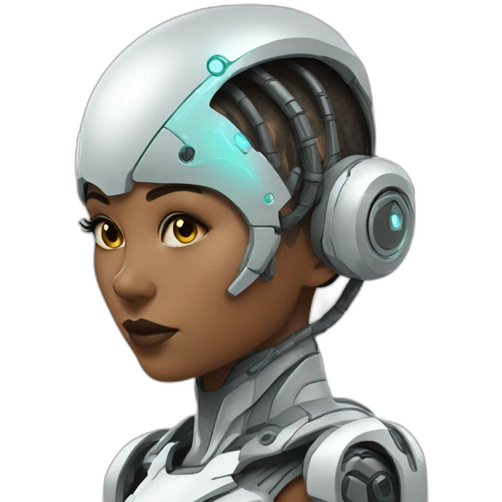 Futuristic cyborg woman emoji