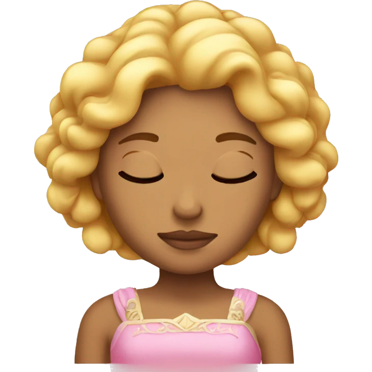 Sleeping princess pink  emoji