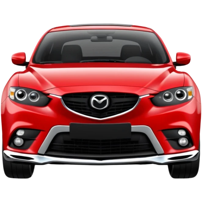 A 3d mazda rs6 red with headlights on emoji