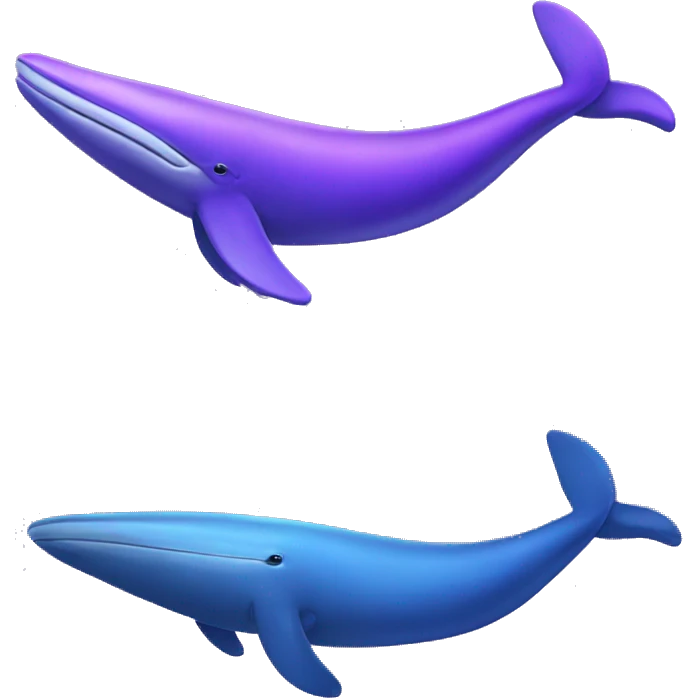 Electric violet blue whale  emoji