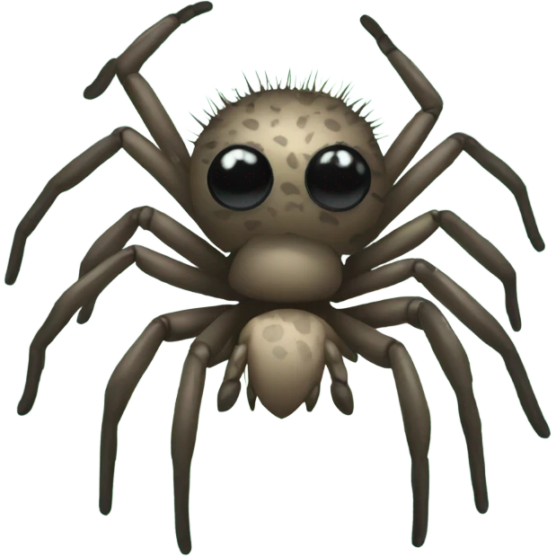 Jumping spider with Christmas tree emoji