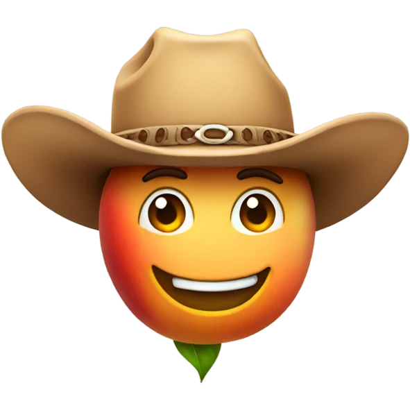Peach with cowboy hat emoji