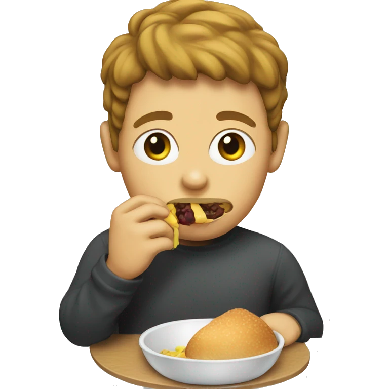 Someone eating emoji