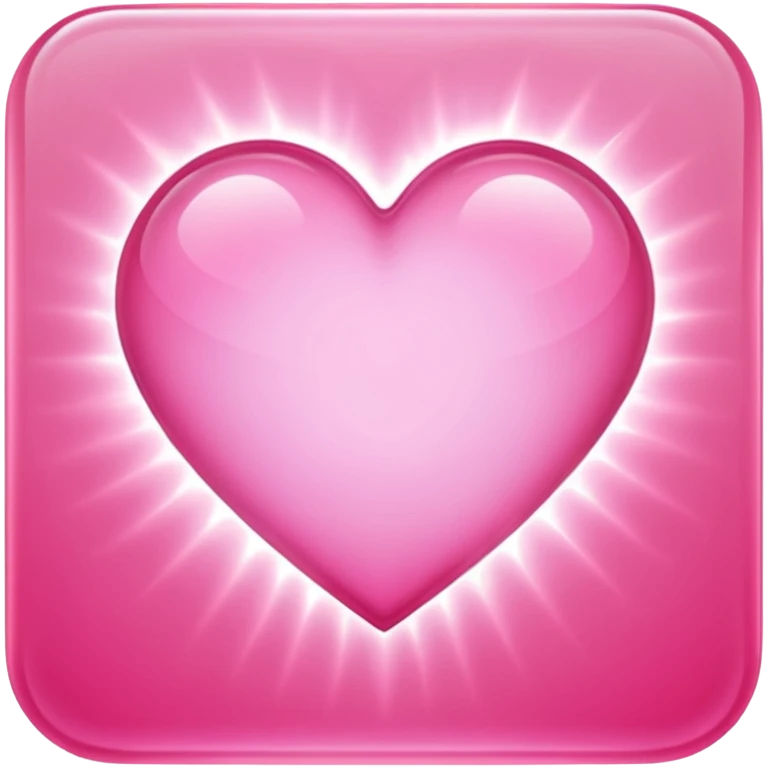 A glowing pink heart. Make it glow like crazy. Very bright and intense. More how emoji