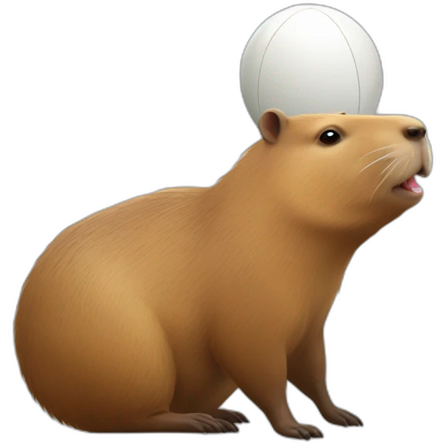 capybara avec un ballon de rugby emoji