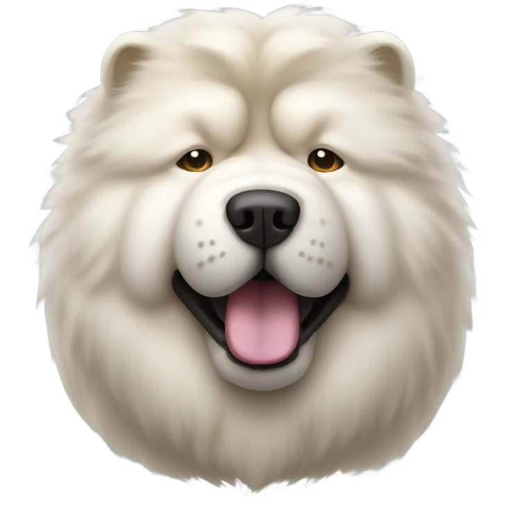 White chow chow  emoji