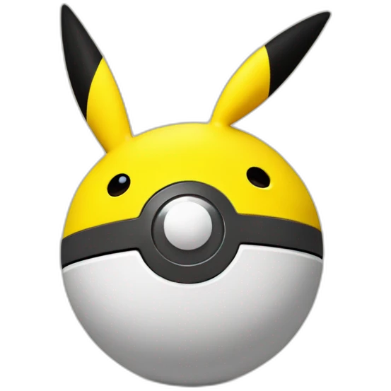 pikachu peeking out of poke ball emoji