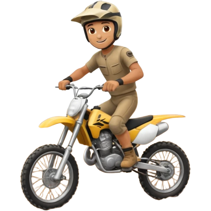 guy on dirtbike smiling for camera emoji