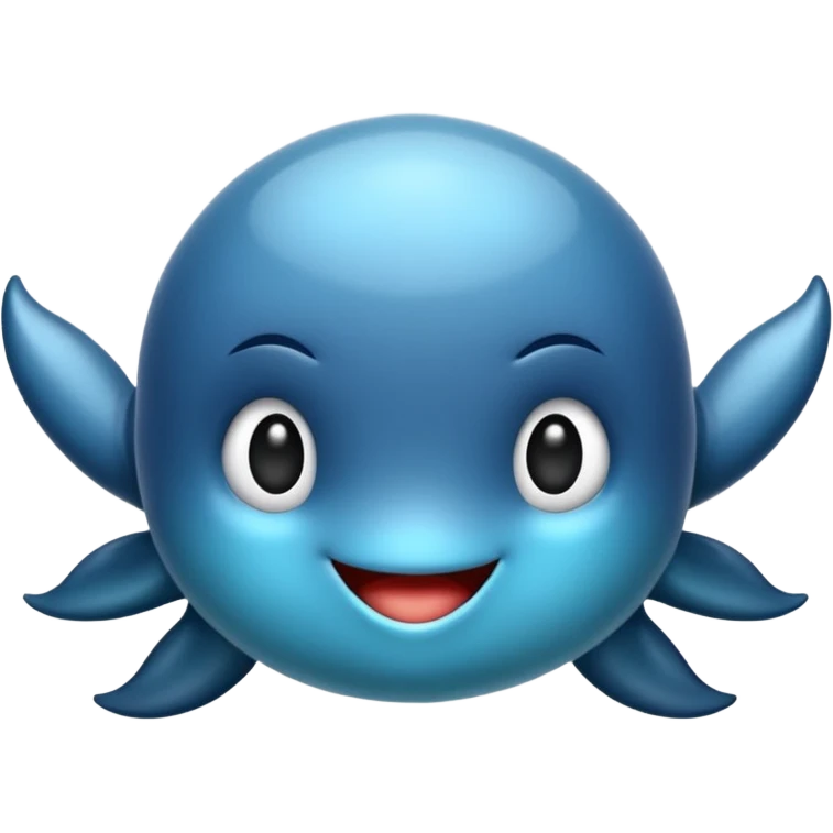 Concha do mar cor preta emoji