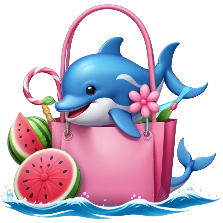Cute🍭🩵🎀🛍️💕🌸🍉🐬🌊 emoji