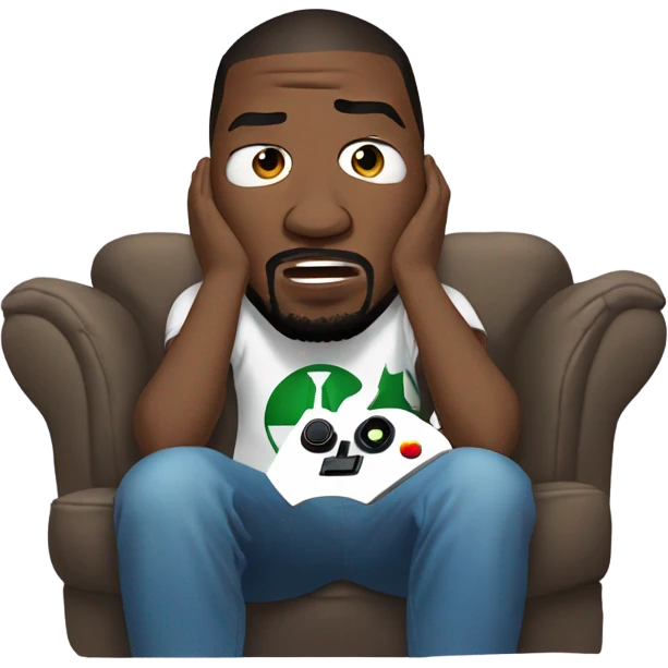 Kevin Durant playing Xbox  crying crying very upset emoji