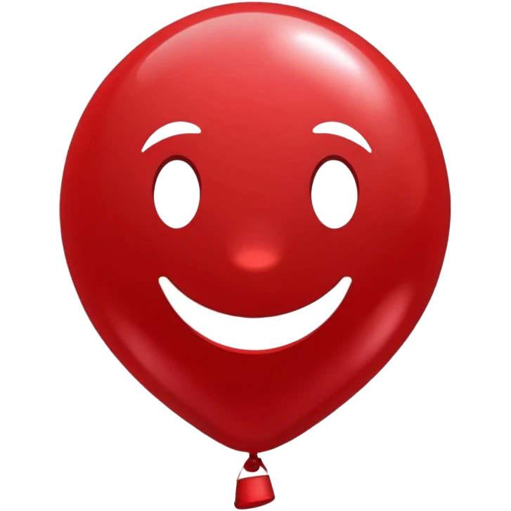 red glitter baloon chat emoji