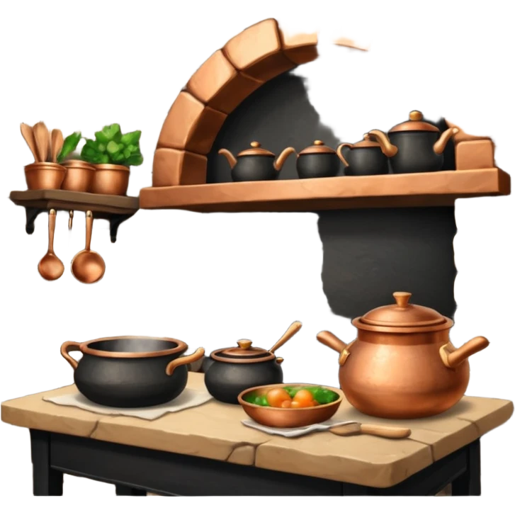 kitchen room in castle emoji