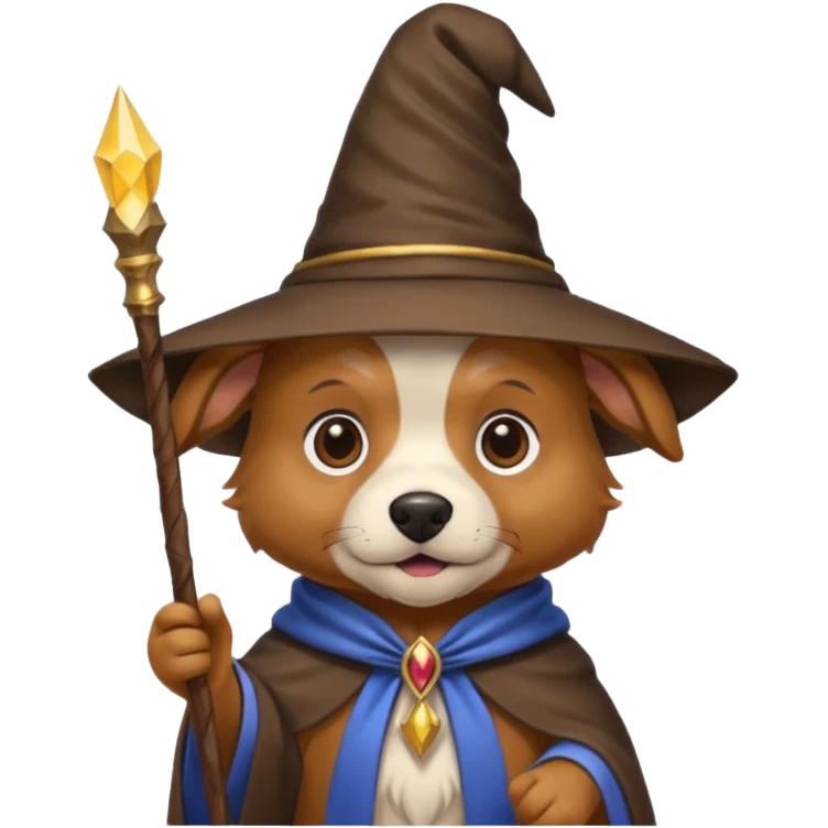 Dog wizard emoji