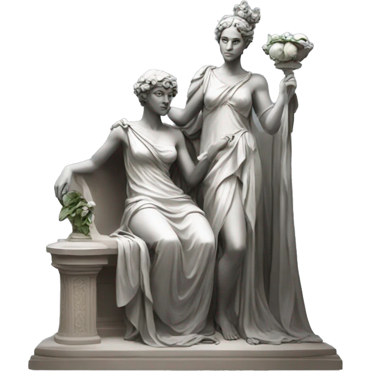Persephone and hades renaissance statue emoji
