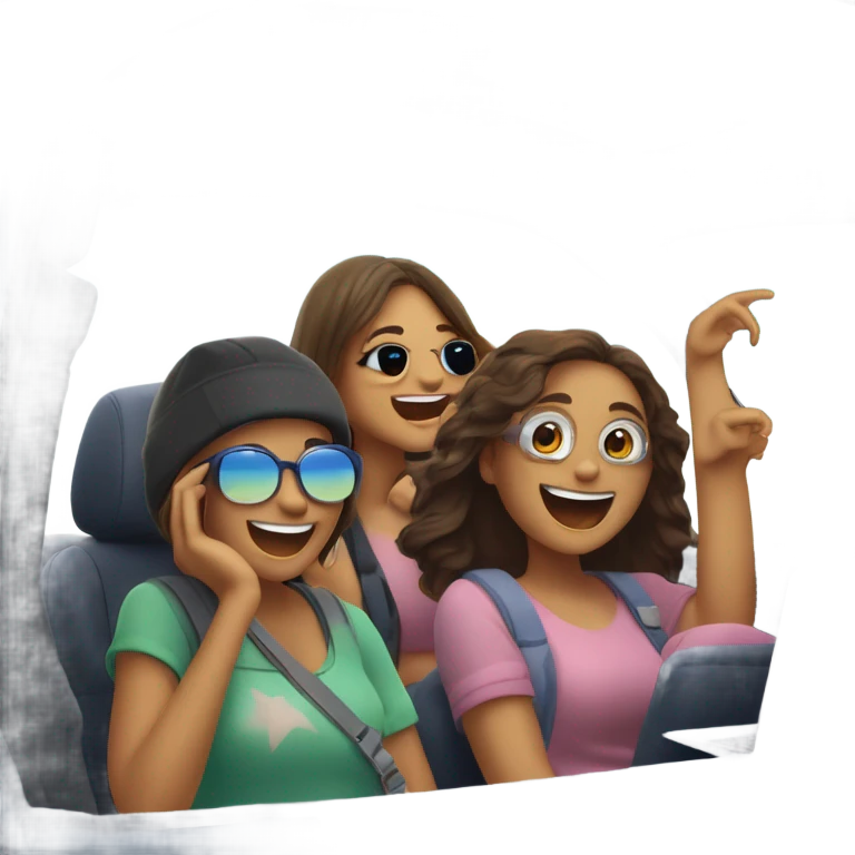 Road trip with girls emoji