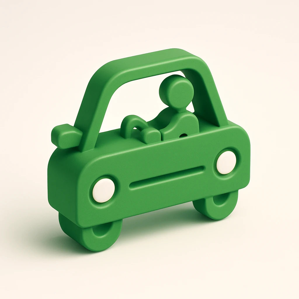 person driving a car emoji