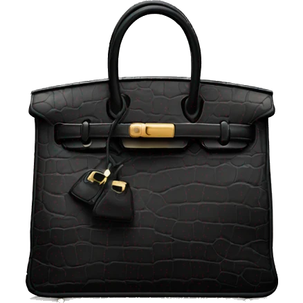 Black Birkin Bag  emoji