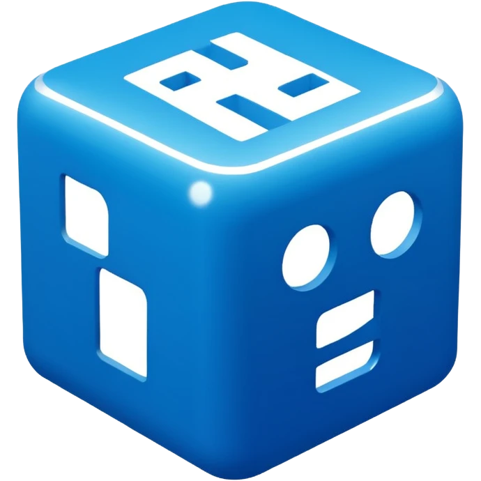 blue Roblox logo emoji