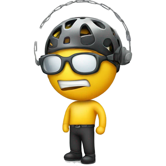 A simple emoji using technical concept representing balancing mind and tech   emoji