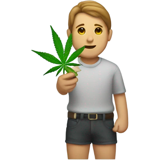 Person with weed emoji