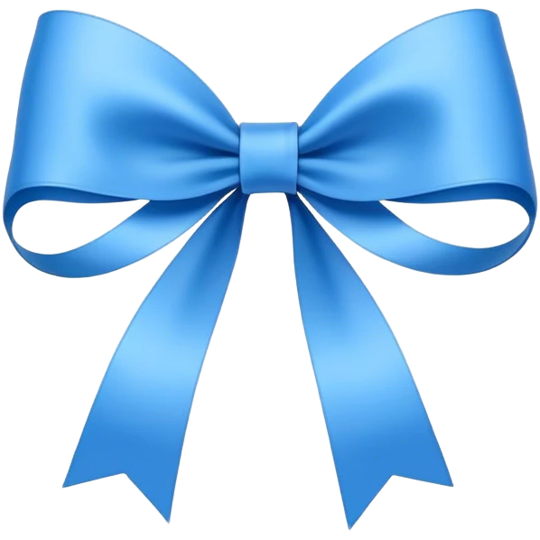 Super ultra-thin and stretched ribbon bow, as narrow as possible, single loop, no extra loops, no fluffy or rounded shapes, only one long and sleek ribbon, delicate, minimalist, NO DOUBLE LOOPS, NO THICKNESS, ONLY A SINGLE SLIM LINE blue emoji
