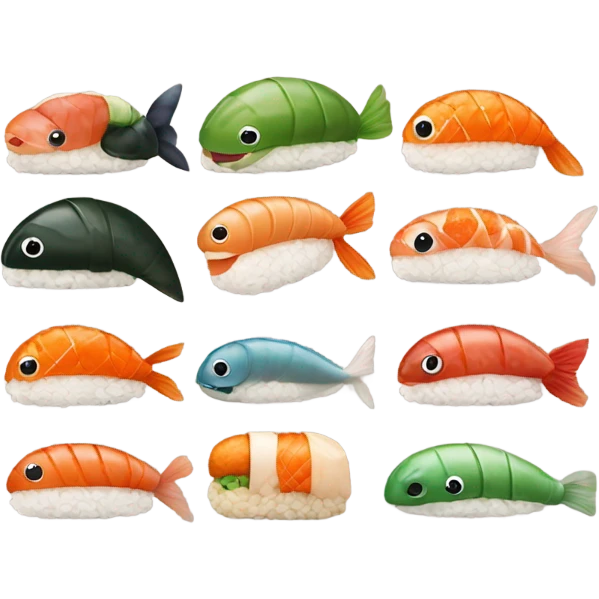 Sushi animals emoji