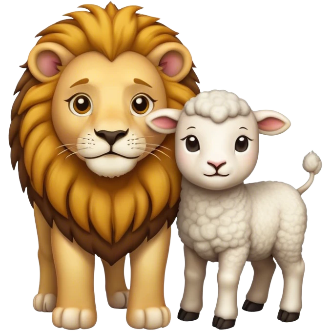 Lion and lamb emoji