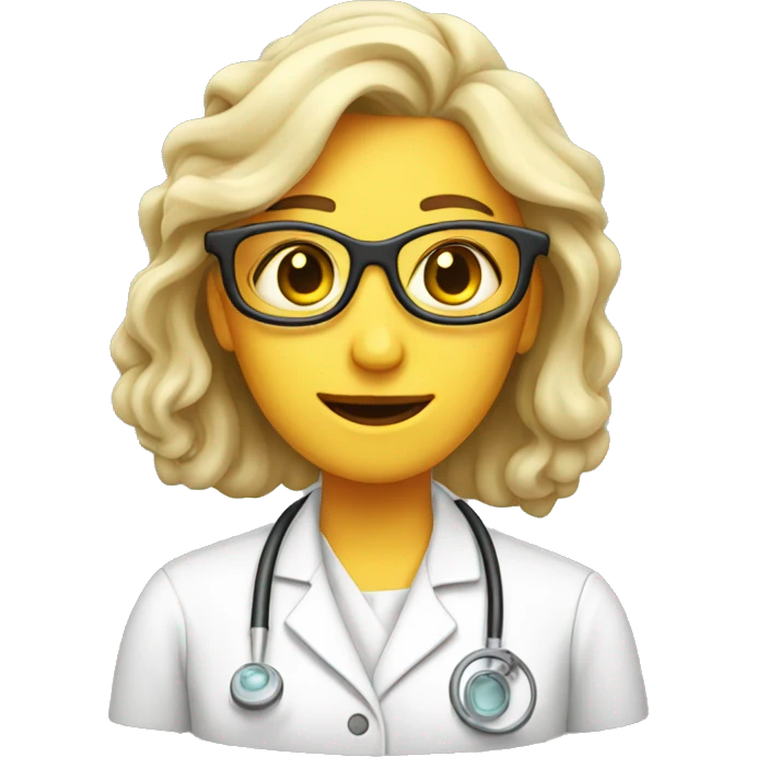 woman scientist with a beake emoji