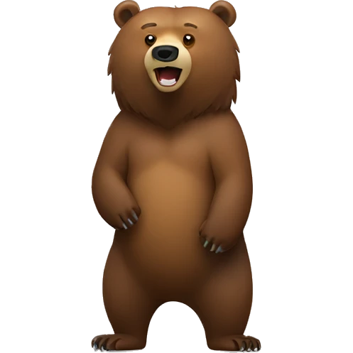 Grizzly full body emoji