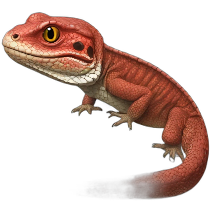 red fatneck tegu lizard emoji