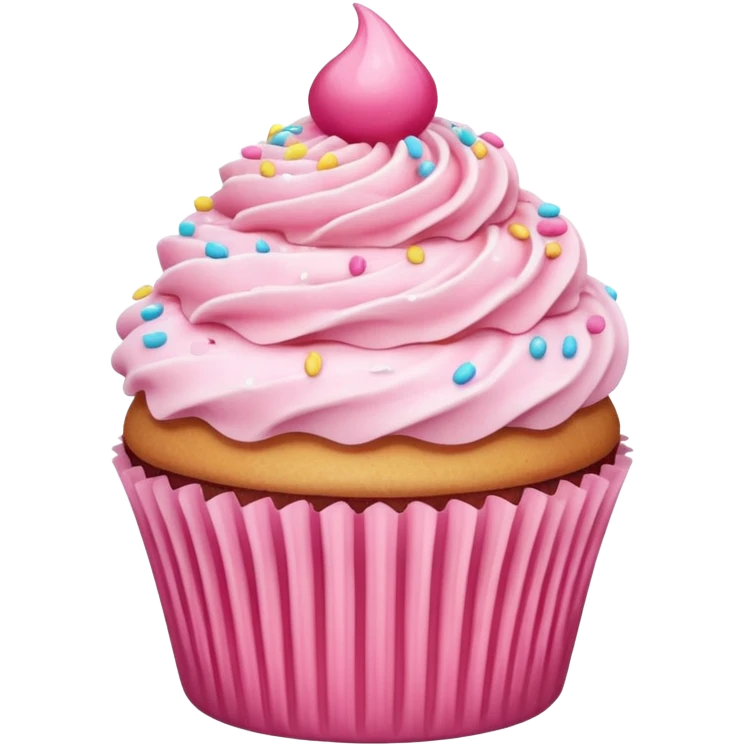 Cupcake with pink icing emoji