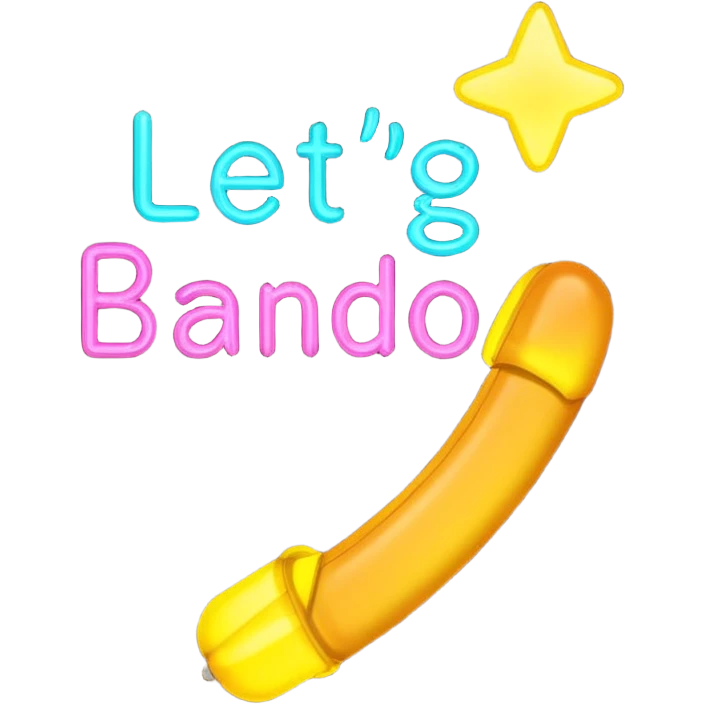 Animated sign that says Let’s Go Bando  emoji
