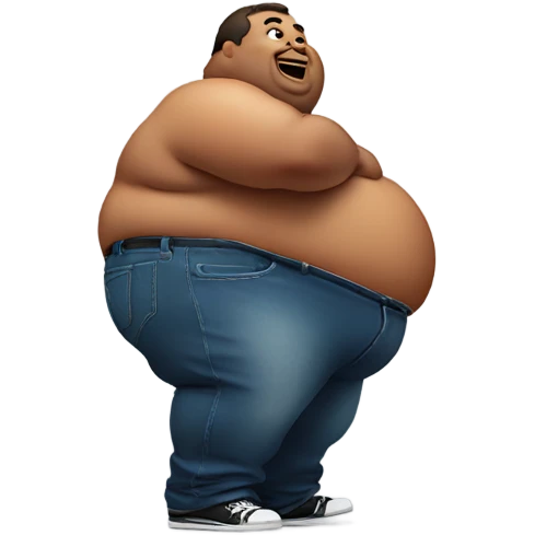 Fat guy twerking emoji