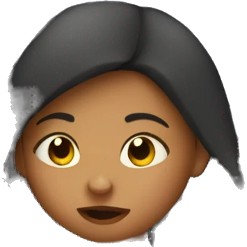 Girl in car stuck in traffic emoji