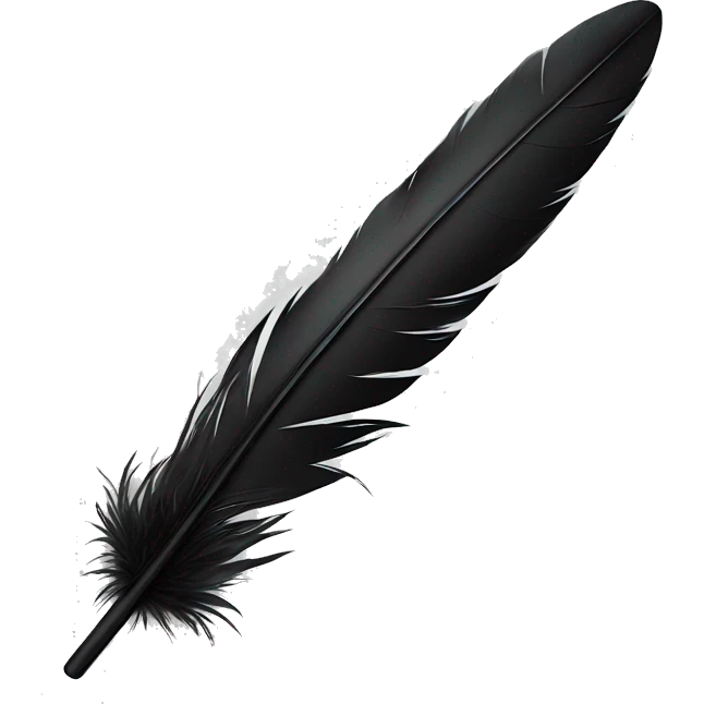 black feather pen emoji