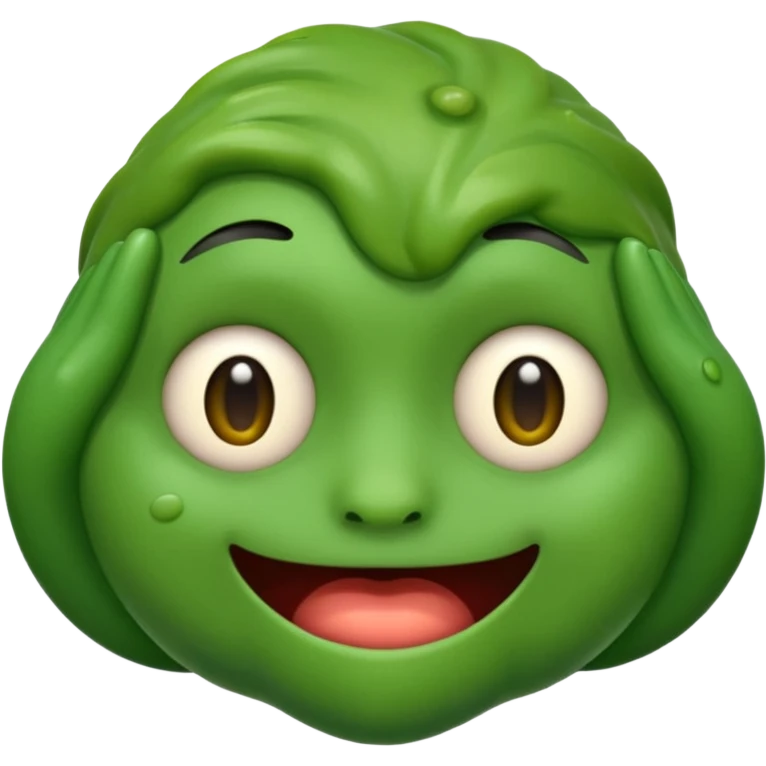 Create an regular circle emoji that is rolling his eyes and super gross emoji