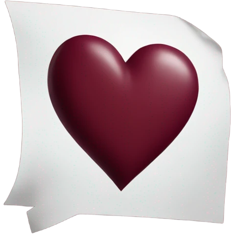 burgundy heart emoji