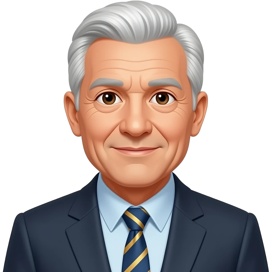 Old, elderly man with emoji