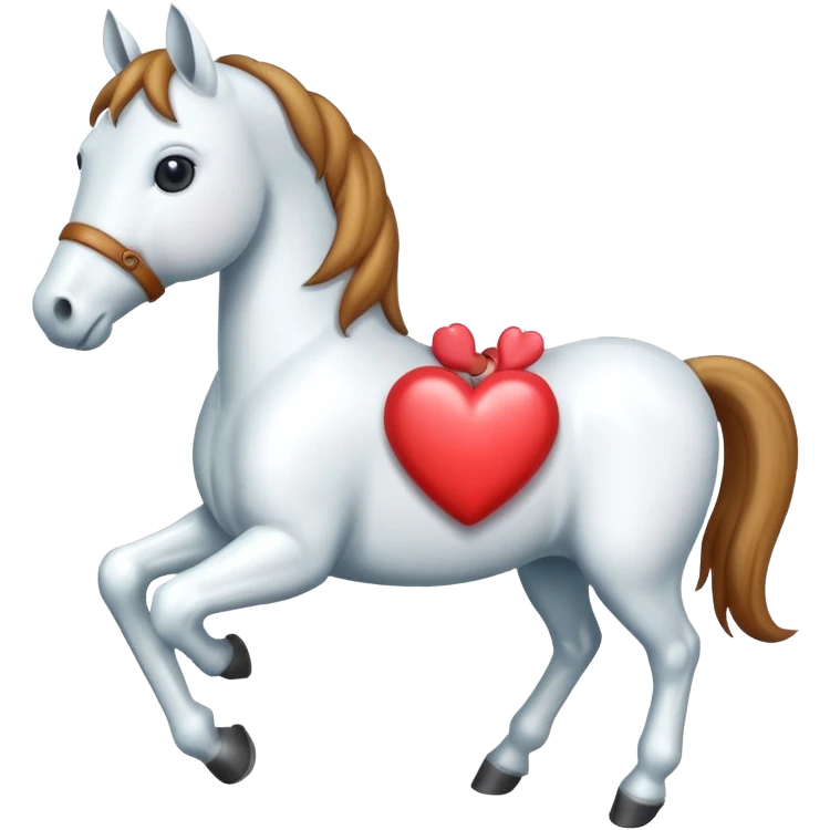 Horse whit hearts emoji