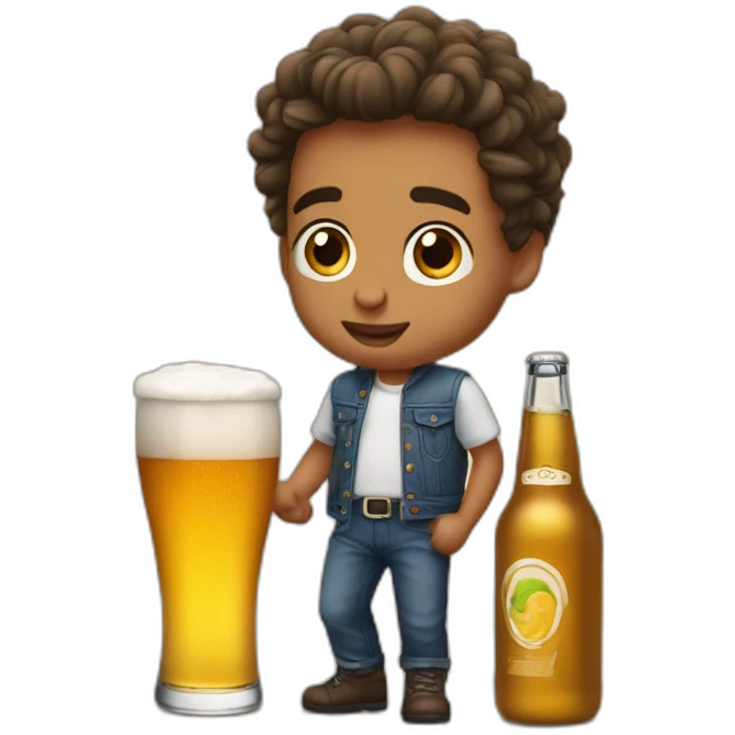 Bebe boi une biere emoji