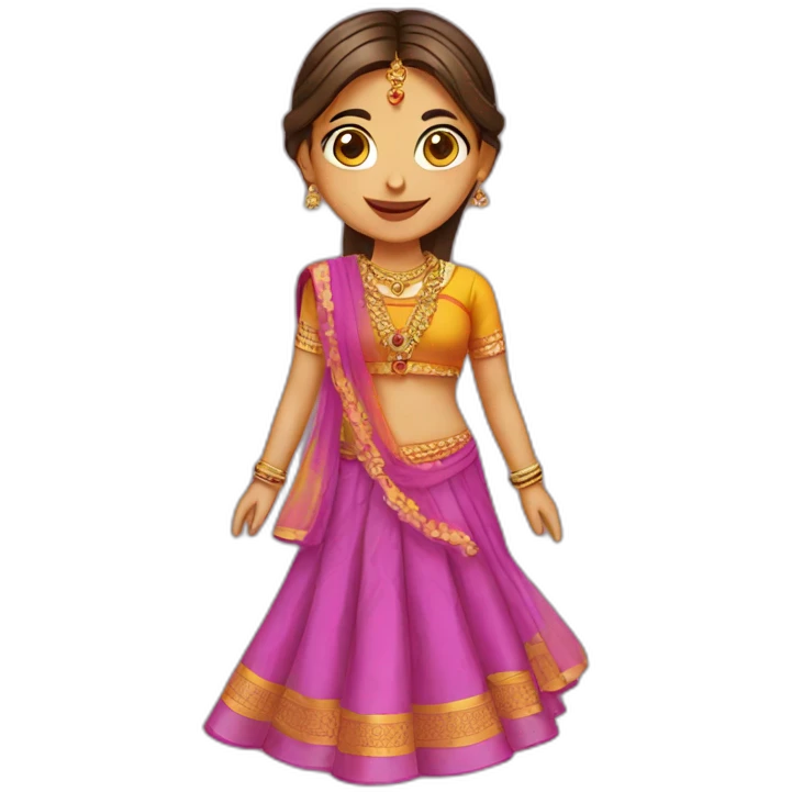 Girl in chaniya choli emoji