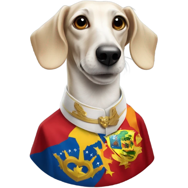 White Dachshund as president of Venezuela  emoji