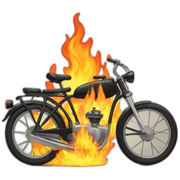 Bike on fire emoji