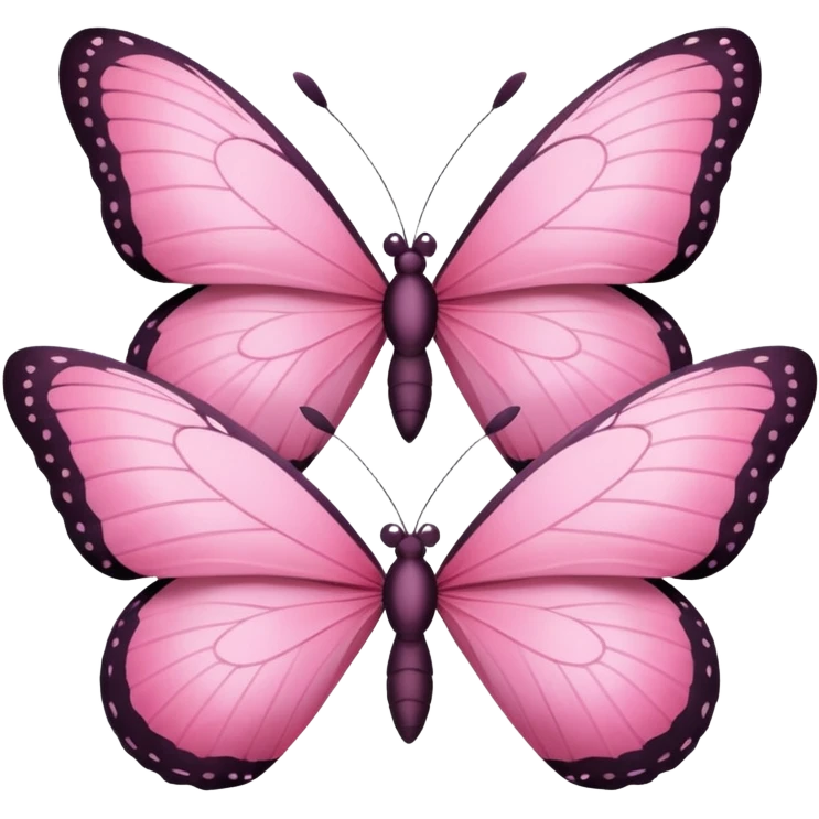 3 pink butterflies emoji