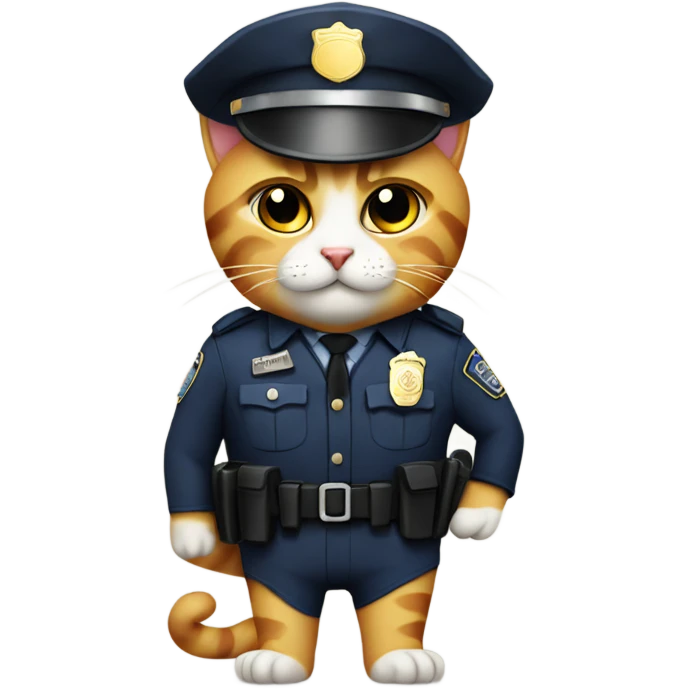 cat in costume police officer  emoji